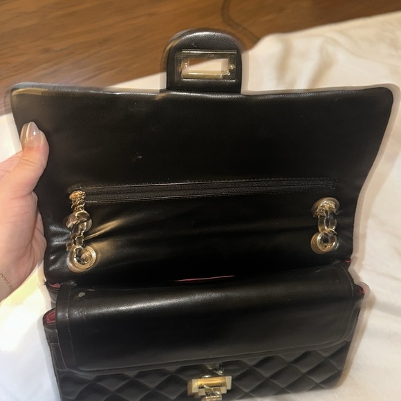 Orli Black Purse with an authentic Chanel Camelia Flower - Picture 6 of 10